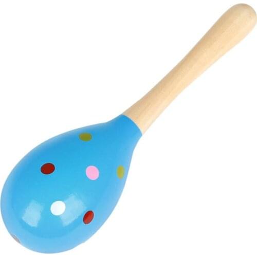 1 Pair Wooden Hand-cranked Sand Hammer Sand Rattles Ball Toy Kids Orff Musical Instrument Percussion Toy Kids Gift Maraca