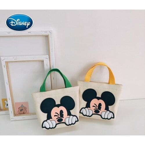 Disney cartoon cute Mickey mouse diagonal shoulder bag portable Korean canvas small bag kid girls coin bags