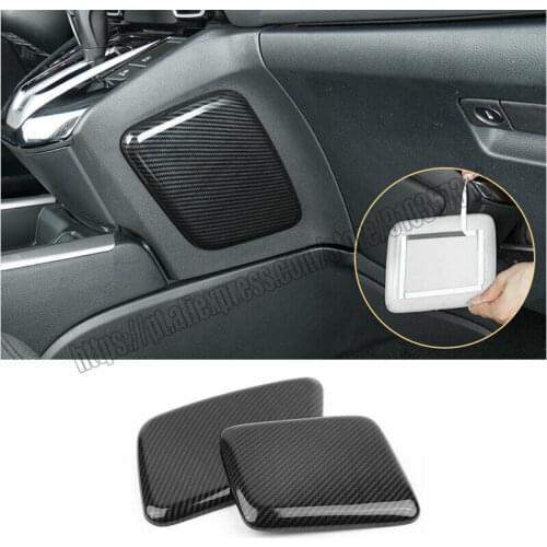 For Honda CRV CR-V 2017 2018 2019 2020 2021 2PCS ABS Carbon Fiber Console Gear shift Protection Trim