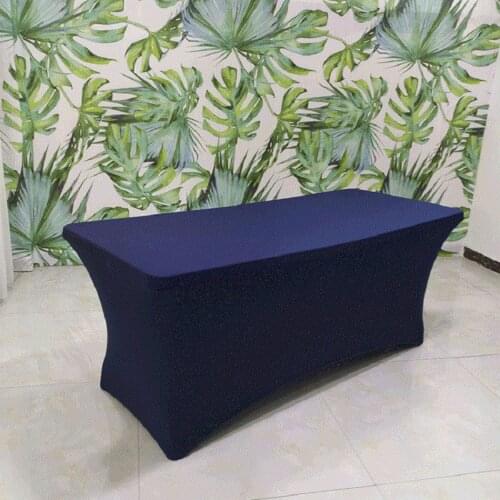Elastic Polyester Table Cloth Rectangular Hotel Wedding Solid Color Elastic Tablecloth Simple Chic Can Be Customized