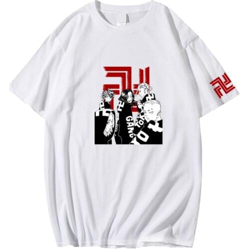 Haikyuu Shirt Tokyo Avengers Tokyo Revengers Graphic T Shirts 100% COTTON Mens Clothing Anime Shirt White Tee One Piece