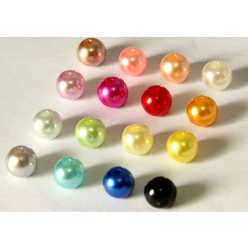Hot saling (6mm) 1000 pcs/lot variety of color ABS Imitation Pearls Bead, Making jewelry diy bead,Pearls round for crafts
