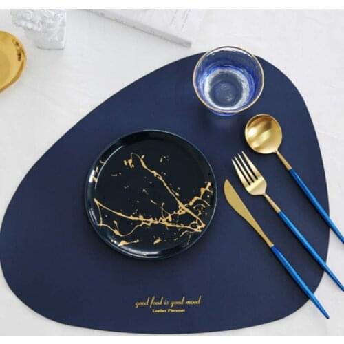 Table Insulation Oilproof Leather Placemat Western Food Mat Dining Tableware Table Mat Pads Bowl Cup Coaster Kitchen Accessories