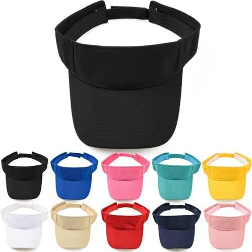 Summer Womens Cotton sun visor cap Audlt Men soft Fast dry solid color breathable travel beach holiday cap gorros