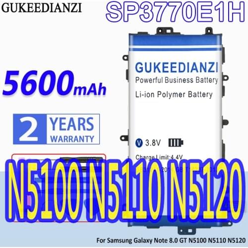 8200mAh SP3770E1H Li-ion Tablet Battery For Samsung Galaxy Note 8.0 GT N5100 N5110 N5120 Rechargeable Lithium Polymer Batteries