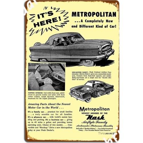 Nash Metropolitan Metal Plaque Poster Plaques Pub Decoration Pub Garage Tin Sign Poster