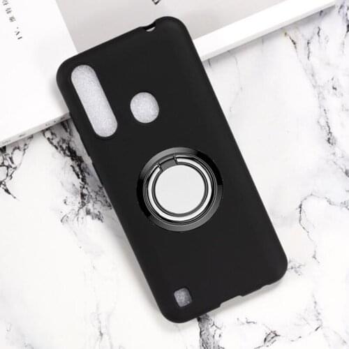 For ZTE Blade A7 2020 3GB 64GB Fingerprint version Back Ring Holder Bracket Phone Case Cover Phone TPU Soft Silicone Cases