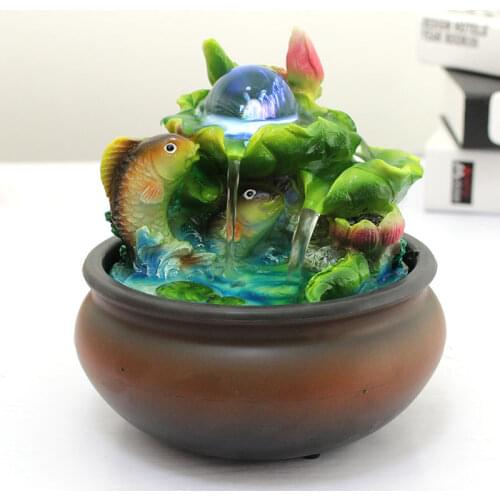 European Water Fountain Desktop Meditation Helps Miniature Guarden Feng Shui Crafts No. 32008 Air Humidifier Home Decoration