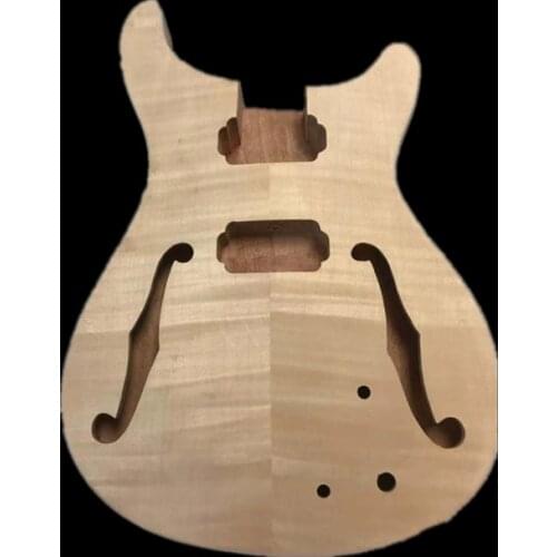 Unfinished guitar Body mahogany Maple Semi-Hollow PRS Style Electric Guitar