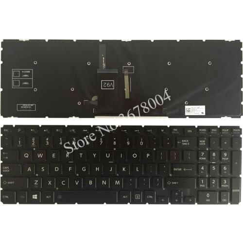 New US laptop keyboard for Toshiba Satellite Radius P55W P55W-B P55W-B5224 P55W-B5220 P55W-B5318 US keyboard Backlit Black