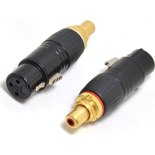 XLR to RCA Female Socket Adapter Gold plated Balanced Cable Plug