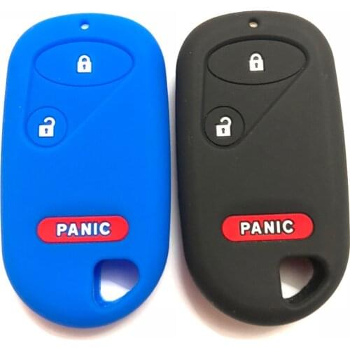 Silicon Keyless Car Key Fob Case Holder 2+Panic for Honda Accord Civic Element CR-V Acura TL 3 Button Entry Remote