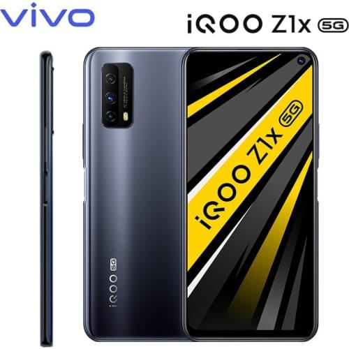 Original Vivo iQOO Z1x 5G Mobile Phone Snapdragon 765G Celular 5000mAh Battery 120Hz Refresh rate 33W Charge Android Smartphone