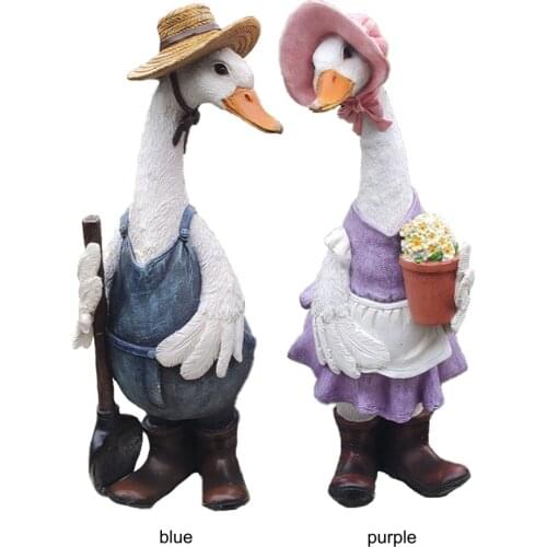 Statue-funny Resin Drake Decorations Garden Duck Color Hand Drawing Gifts Winter Gardens Lawns For Outdoor Courtyards