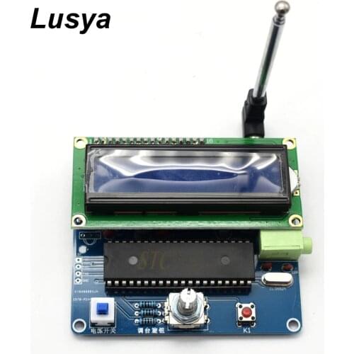 STC89C52+TDA5807+TDA2822 89-108MHZ DC 5V Mini Knob Type Digital FM Stereo Radio Board G1-003