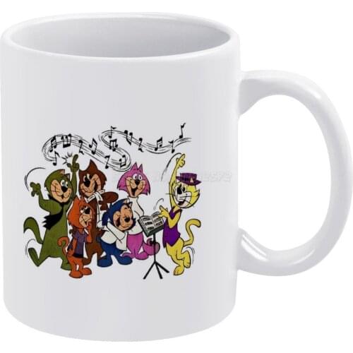 Top Cat , Music Lesson , Summer T Shirt , Retro , Vintage White Mug 11 Oz Funny Ceramic Coffee/Tea/Cocoa Mug Unique Gift Top Cat