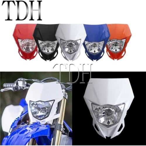 Universal 12V 35W Motorcycle Enduro Headlight H4 Halogen Head Light For Honda Kawasaki Yamaha 15-16 WR250F 12-16 WR450F