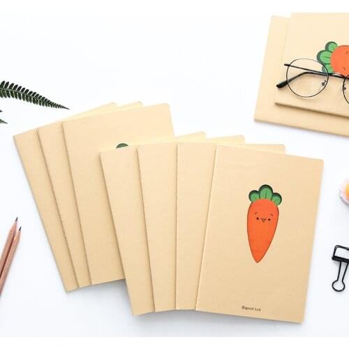Creative openwork carrot car line students A5 notebook kraft paper cover horizontal line this book wholesale