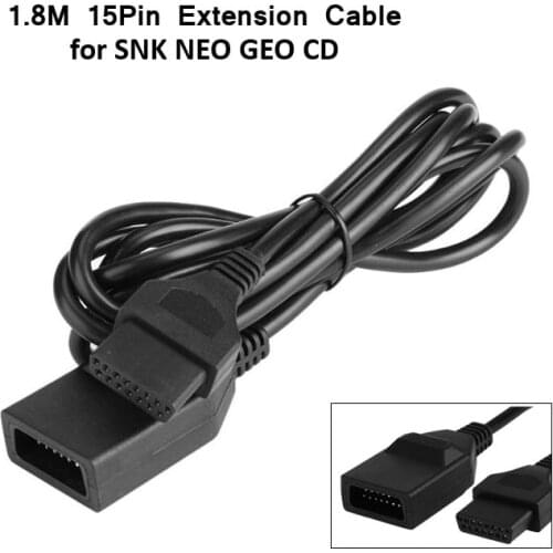 15Pin Extension Cable for SNK Neo Geo Game Pads Cable Connector Wire for SNK FC NEO GEO CD Handle Controller 1.8m/5.9ft