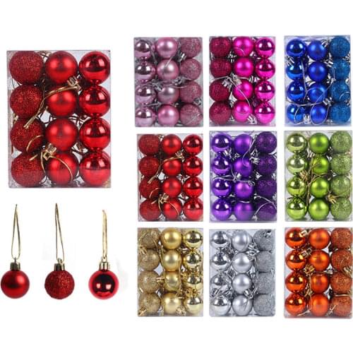 24pcs Christmas ball Christmas decorations for home pendant Christmas tree hanging balls navidad xmas home decor new year 2022