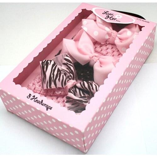 F03 hair elastic bands ribbon bows kids infant baby head satin flower hairband headwrap 3pcs/set Christmas Gift