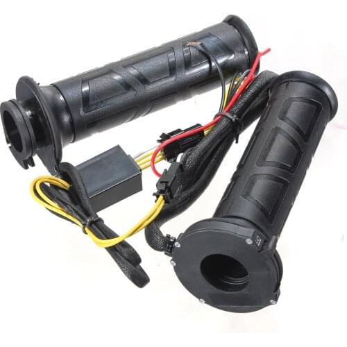 7/8" Adjustable Motorcycle Heated Grips Motorbike/Bike Handlebar Hot/Warm Hands Black