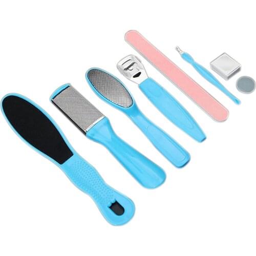 8Pcs/Set Professional Pedicure Kit Tools Exfoliating Prevent Dead Skin Manicure Foot Skin Care Tool Set @ME88