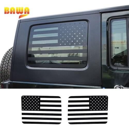BAWA Car Stickers for Jeep Wrangler JK 4 Door Rear Window Decoration Sticker Interior Accessories for Jeep Wrangler JK 2007-2010