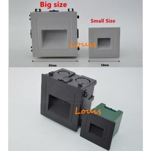 Free Shipping 6pcs LED Embedded Stairs Steps Yard Garden Road Conner Wall Spotlight 1W 3W CREE LED Floor Corner Light AC85-265V