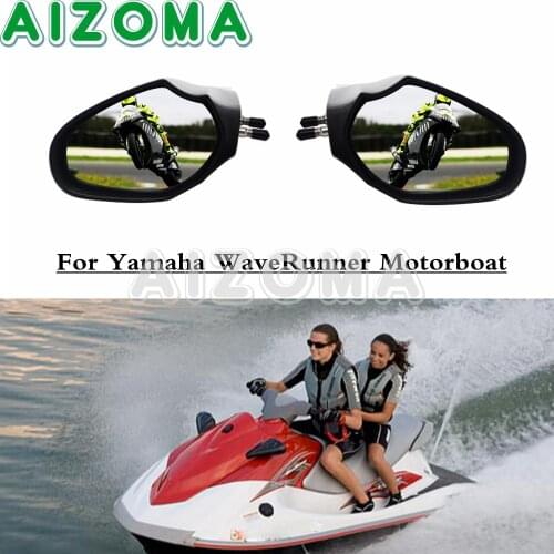 1 Pair Motorcycle Side Mirrors Jet Ski Motorboat Rear View Mirror For Yamaha WaveRunner VX V1 Cruiser Deluxe Sport 2010-2016