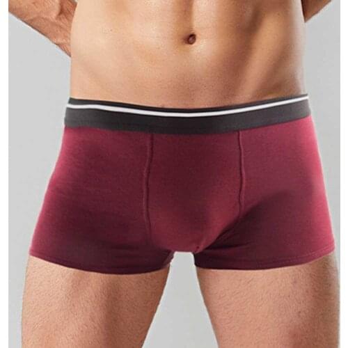 Mens Cotton Boxers Large Size Mans Sexy Underwear Male Solid Breathable Boxers Briefs Mid-waist Bottom Panties Male BoxerShort