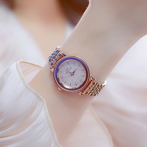 Bs Bee Sister Rose Gold Women Watches Luxury Brand Dress Ladies Wrist Watches Crytal Stylish Watch For Woman Montre Femme 2020