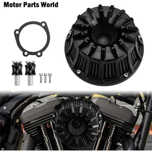 Motorcycle CNC Black Inverted Air Cleaner Intake Filter For Harley Sportster XL883 Touring Street Road Glide Dyna FXDLS Softail