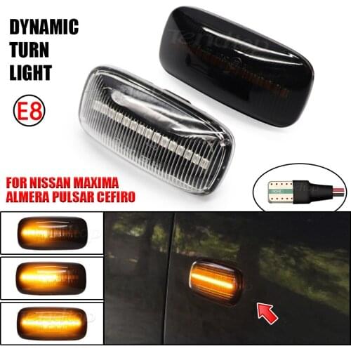Dynamic Indicator Light Flowing Turn Signal Blinker Lamp Car Styling For Nissan Maxima Almera Pulsar N15 Cefiro A32 1995-2000