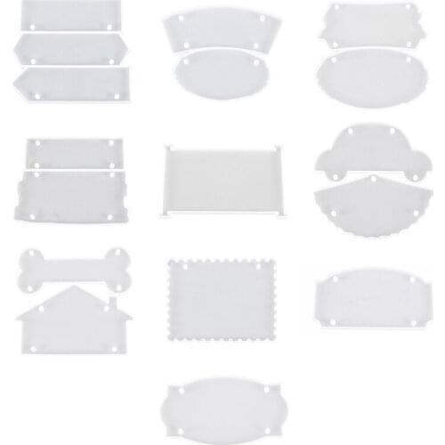 House Door Name Number Plate Silicone Mould DIY Crafts Decorations Pendant Making Tool Crystal Epoxy Resin Mold