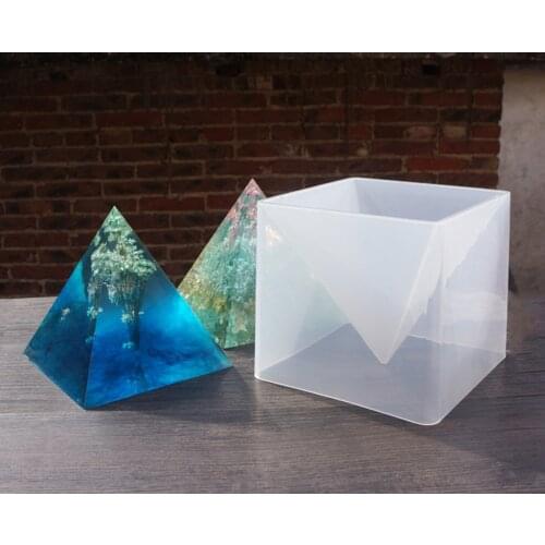 15cm Large Pyramid Shape DIY Silicone Mould Resin Epoxy Casting Jewelry Mold Handcraft Ornament Tool