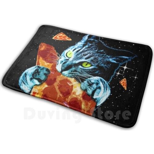 Pizza Cat In Space Mat Rug Carpet Anti-Slip Floor Mats Bedroom Pizza Cat Funny Cat Cute Cat Cats Pizza Cat Pizza Space Pizza