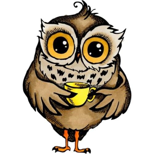 Pie And Lattes Owl Metal Cutting Dies Matching Clear Silicone Stamp Crafts Card Album Making Scrapbooking DIY Stencil 2020