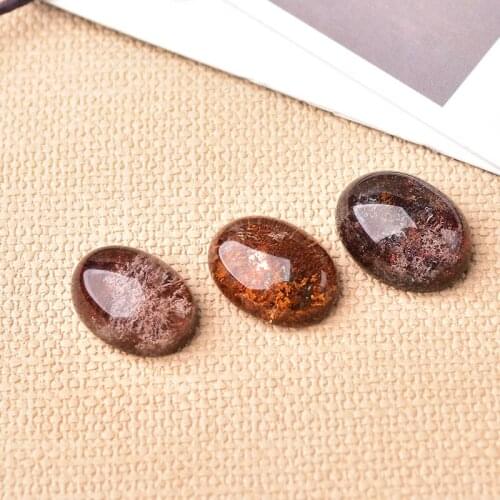 1PC Natural Garden Crystal Ring Surface Accessories Quartz Minerals Jewelry Phantom Quartz For Men Women Love Gems DIY Gift