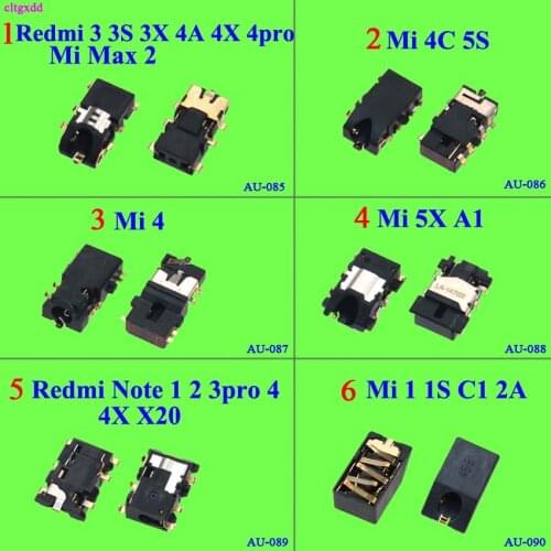 Cltgxdd Audio Jack Earphone Earpiece Port Socket For Xiaomi Redmi NOTE 3 Pro 1 2 4 PRO 3S 4A 4X X20 / Mi 3 4 4C 5S 5X MAX 2