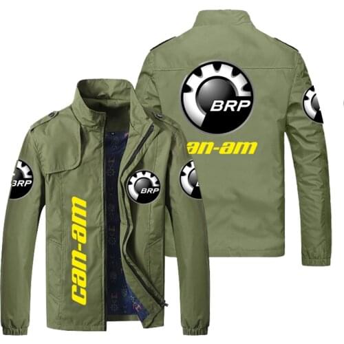 2021 New Autumn Men Jackets Coats BRP Can-am Logo Printing Jacket Outdoor Windbreaker Hip-Hop Streetwear Motorcycle Racer Jacket