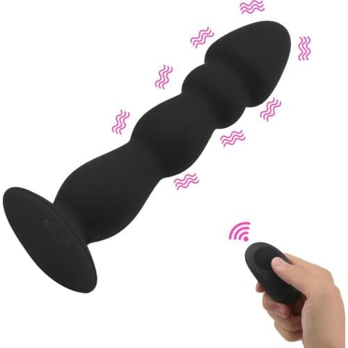 OLO Anal Plug Prostate Massager Vibrator Silicone Bead Dildo Vibrator Sex Toys for Men Remote Control Suction Cup Butt Plug