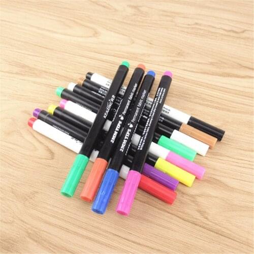 T-Shirt Permanent Fabric Paint Marker Pen Textile Clothes Shoes DIY 13 Colors