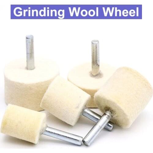 1pc 20mm/30mm/35mm/40mm Wool Felt Polishing Buffing Wheel Grinding Head Metals Rotary Tools Wheels Tool Drill Electric Grinder