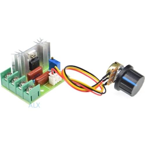 PWM 2000W high power MOTOR SPEED CONTROLLER SCR Voltage External knob regulator Dimming Thermostat module AC 220v 25A Adjustable