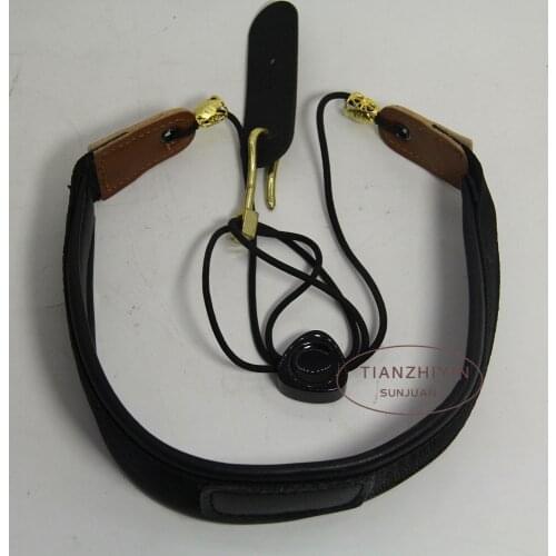 Neck Strap, Bass Clarinet, All Leather, Padded Nec Clarinet Padded Sling Neck Strap