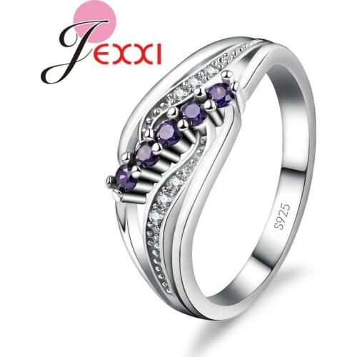 Romantic Gorgeous 925 Sterling Silver Cubic Zircon Rings Women Engagement Wedding Party Jewelry Hot Sale Nice Women Gift