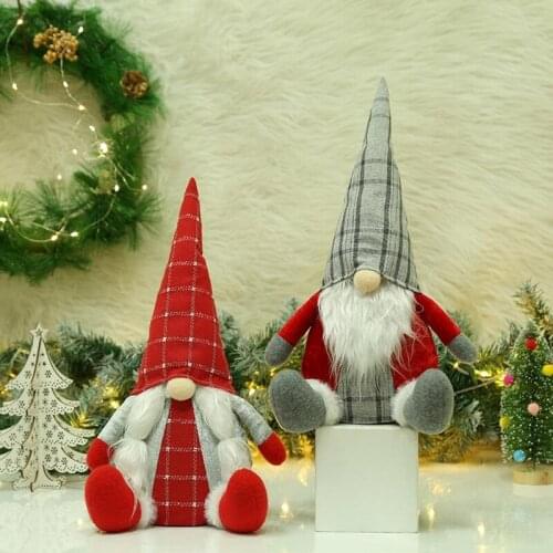 Christmas Gnomes Plush Decoration Christmas Handmade Decor Table Gnomes Decor Ornaments Christmas Party Home Decor LX0D