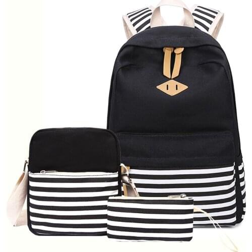 Backpack+Meal Pack+Pencil Case Backpack 3 Pcs Set Casual Backpacks School for Teens Student Bag Boy Travel Backpack Mens Fashion