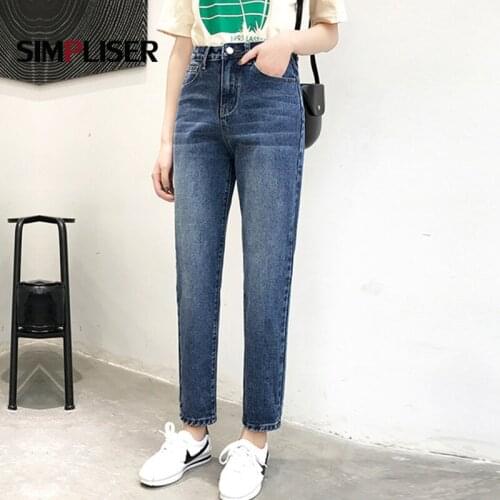 Loose Chic Jeans Pants Women Straight Jeans Trousers Denim Blue Black White Femme Pantalon Ankle Length 2021 Summer Femme Jeans